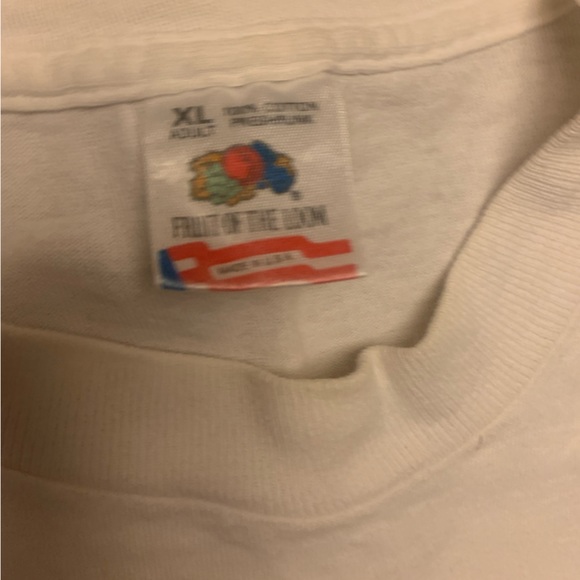 Vintage Fruit of the loom made in the USA Clinique t-Shirt Sz xl White 90s - Picture 2 of 3